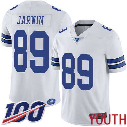 Youth Dallas Cowboys Limited White Blake Jarwin Road #89 100th Season Vapor Untouchable NFL Jersey->youth nfl jersey->Youth Jersey